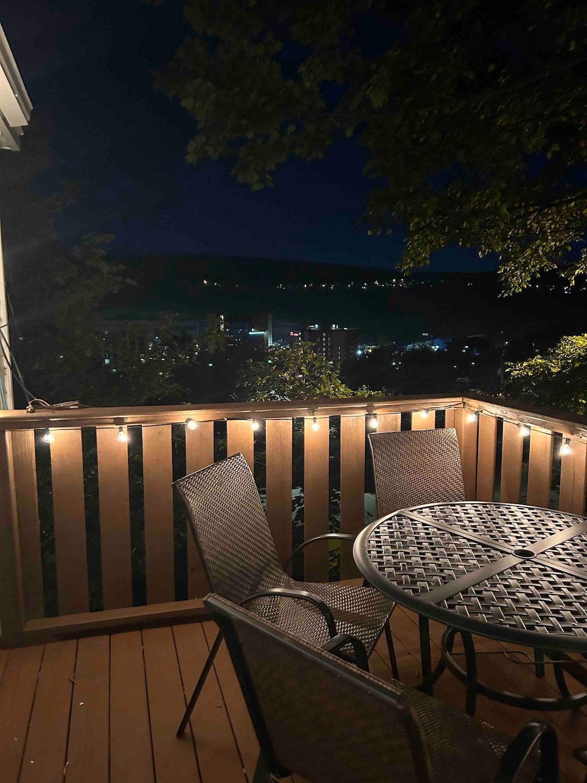 The Hill House patio at night, downtown St. John’s